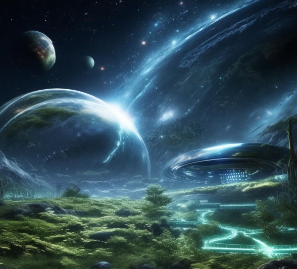 宇宙科技与自然的和谐共生,科技壁纸的未来可能 宇宙科技与自然的和谐共生,科技壁纸的未来可能